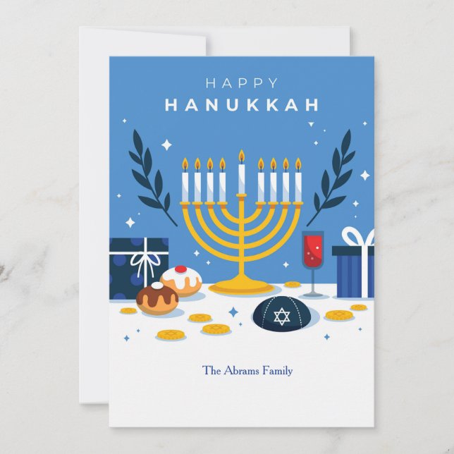Tarjeta de felicitación de Hanukkah Elements (Anverso)