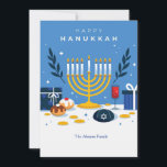 Tarjeta de felicitación de Hanukkah Elements<br><div class="desc">Envíe saludos de vacaciones a todos con esta célebre tarjeta de saludo de Hanukkah. (Imagen de Freepik). La tarjeta es fácil de personalizar con su texto, fuente y color de fuente. ¿No es exactamente lo que buscas? Todos nuestros productos pueden ser personalizados diseñados para satisfacer sus necesidades sin cargo adicional....</div>