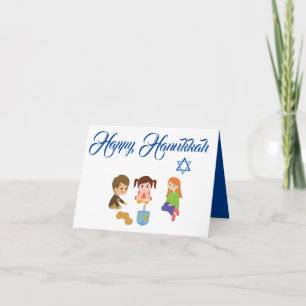 Tarjeta de felicitación de Hanukkah FELIZ HANUKKAH