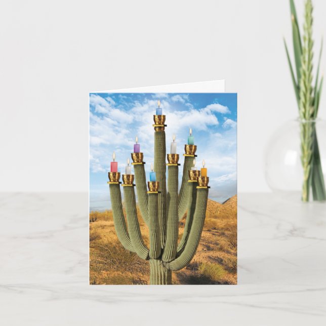 Tarjeta de felicitación de Hanukkah - Pricky Menor (Anverso)