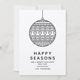 Tarjeta de felicitación de Happy Seasons con el ba