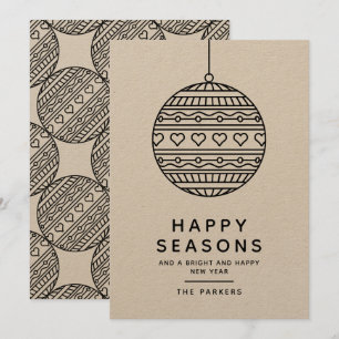 Tarjeta de felicitación de Happy Seasons con el ba