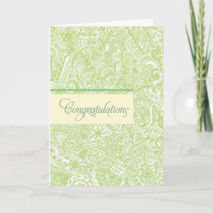 Tarjeta de Felicitación de Henna Verde