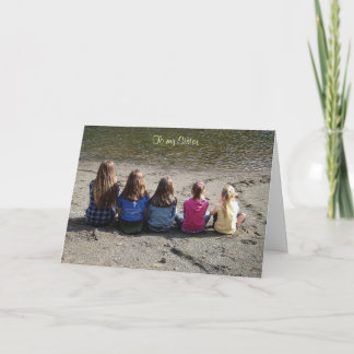 Tarjeta de felicitación de hermanas