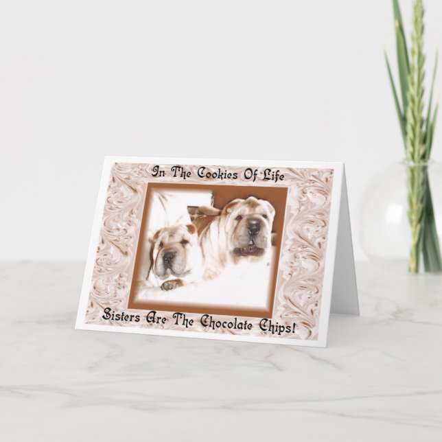 Tarjeta de felicitación de hermanas (Anverso)