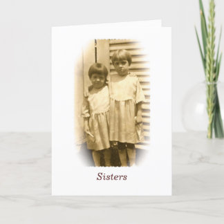 Tarjeta de felicitación de hermanas