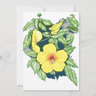 Tarjeta de felicitación de Hibiscus