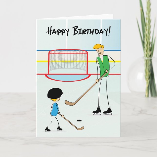 Tarjeta de felicitación de hockey sobre césped fel (Anverso)