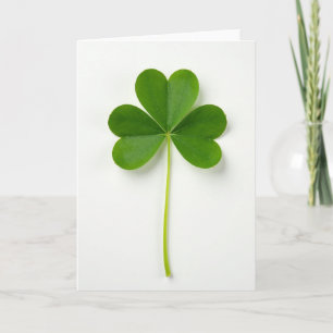 Tarjeta de felicitación de hoja de la suerte