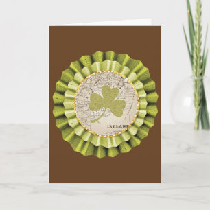 Tarjeta de felicitación de hoja de shamrock de St.