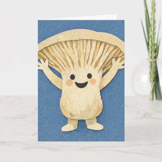 Tarjeta de felicitación de hongo divertido Myceliu (Anverso)