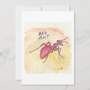 Tarjeta de Felicitación de Hormiga Roja
