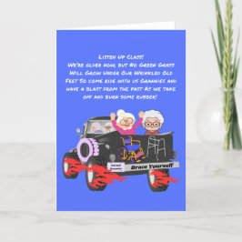 Tarjeta de felicitación de Hot Rod Grannies