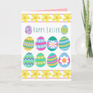 Tarjeta de Felicitación de Huevos de Pascua Pintad