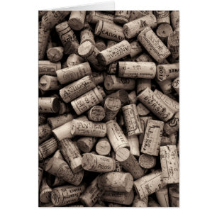 Tarjeta de Felicitación de Humor de Corcho de Vino