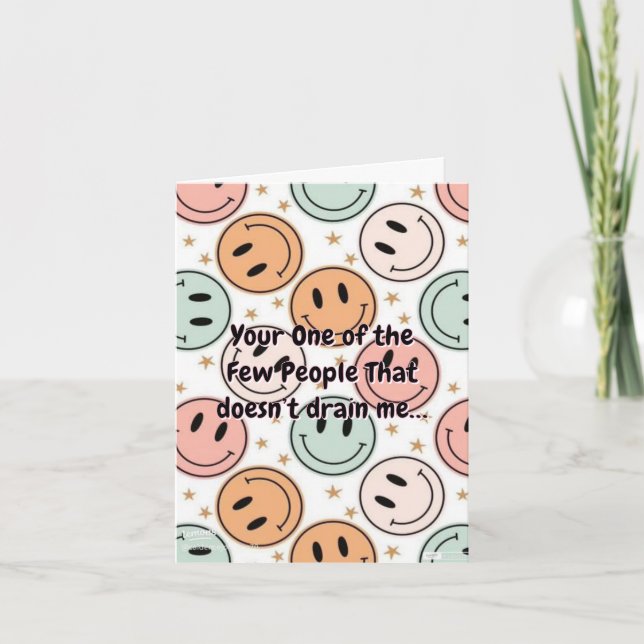 Tarjeta de felicitación de humor de introvertido d (Anverso)
