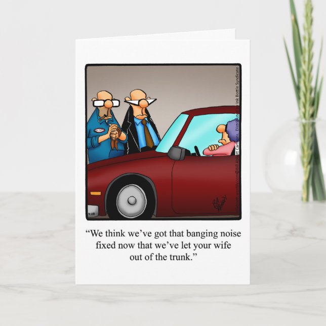 Tarjeta de felicitación de Humor en blanco de amor (Anverso)