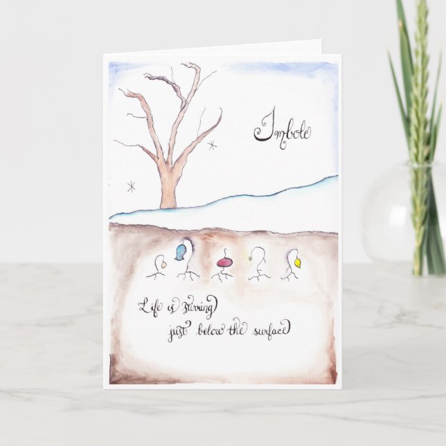Tarjeta de felicitación de Imbolc (Anverso)
