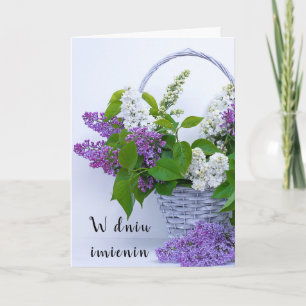 Tarjeta de felicitación de imieniny