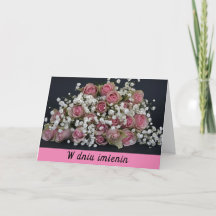 Tarjeta de felicitación de imieniny