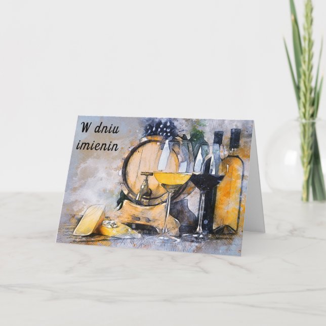 Tarjeta de felicitación de imieniny (Anverso)