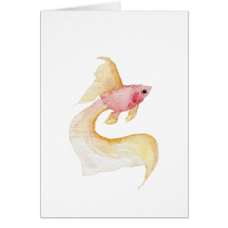 Tarjeta de felicitación de impresión de acuarela d