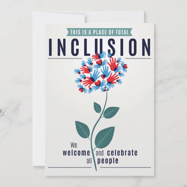 Tarjeta de felicitación de inclusión total (Anverso)