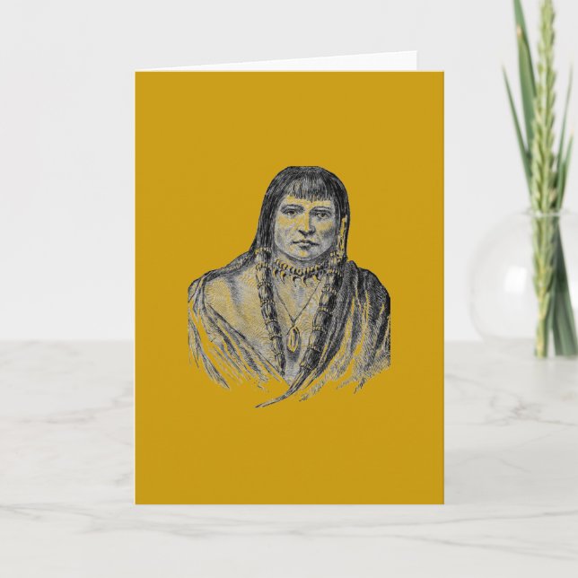 Tarjeta de felicitación de indios americanos (Anverso)