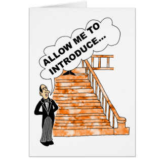 Tarjeta de felicitación de introducción al vendedo