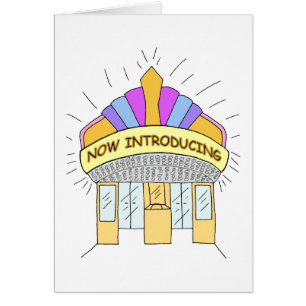 Tarjeta de felicitación de introducción al vendedo