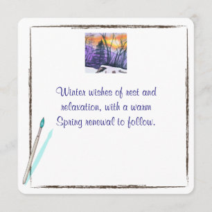 Tarjeta de felicitación de invierno