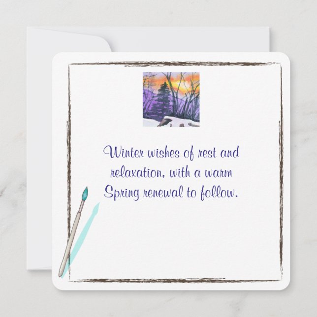 Tarjeta de felicitación de invierno (Reverso)