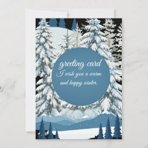 Tarjeta de Felicitación de Invierno Cálida Diseño