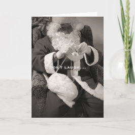 Tarjeta de felicitación de invierno de Santa Knitu
