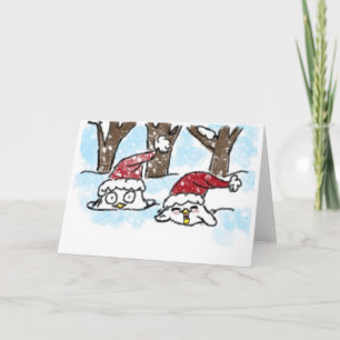 Tarjeta de felicitación de invierno de TwoLoveBird