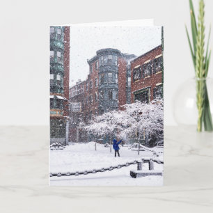 Tarjeta de felicitación de invierno del North End