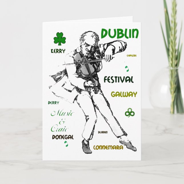 Tarjeta de felicitación de Irish Music (Anverso)