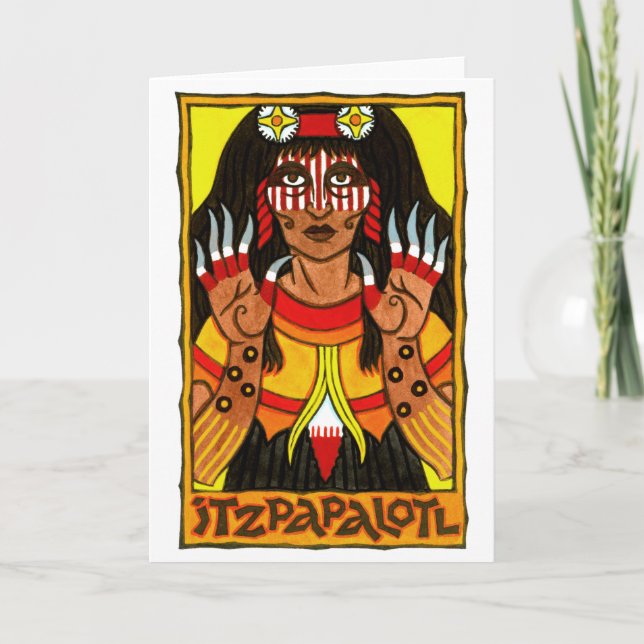 Tarjeta de felicitación de Itzpapalotl (Anverso)