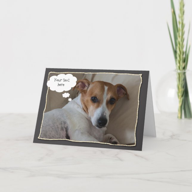 Tarjeta de felicitación de Jack Russell (Anverso)