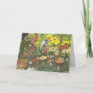 Tarjeta de felicitación de jardín de mariposa