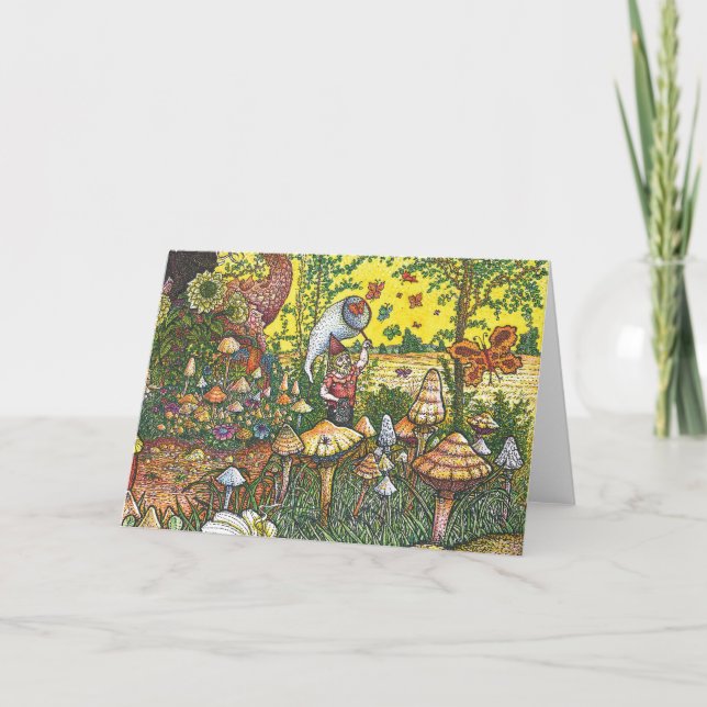 Tarjeta de felicitación de jardín de mariposa (Anverso)