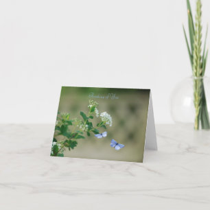 Tarjeta de felicitación de jardín de mariposa