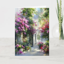 Tarjeta de felicitación de jardín vintage: inspira