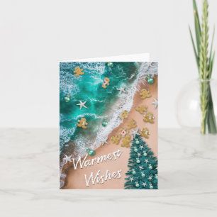 Tarjeta de felicitación de jengibre de Navidad en