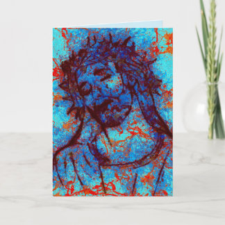 tarjeta de felicitación de Jesús abstracto