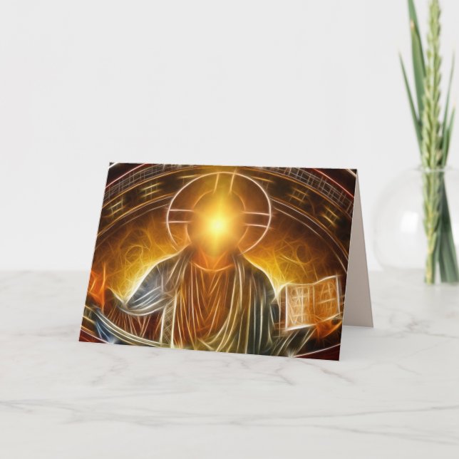 tarjeta de felicitación de Jesús moderna (Anverso)