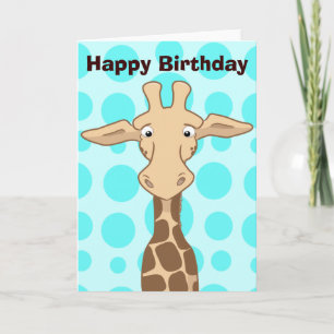 Tarjeta de felicitación de jirafa