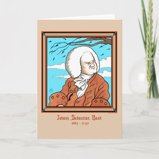 Tarjeta de felicitación de "Johann Sebastian Bach" (Anverso)