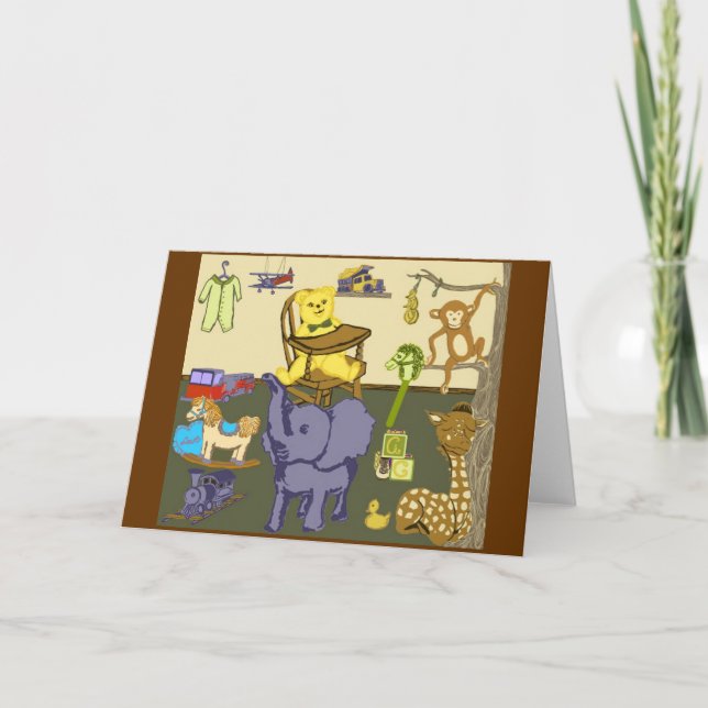 Tarjeta de felicitación de juguetes con temas de g (Anverso)