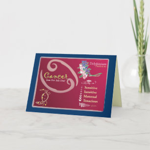 Tarjeta de felicitación de julio del cáncer
